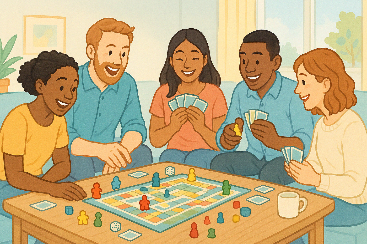 people playing boardgames